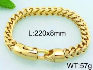 Stainless Steel Gold-plating Bracelet - KB69692-BD