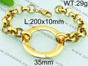 Stainless Steel Gold-plating Bracelet - KB69722-Z