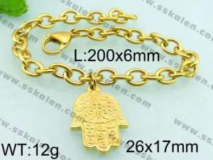 Stainless Steel Gold-plating Bracelet - KB69900-Z