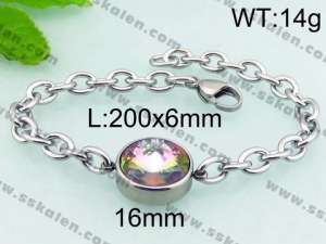 Stainless Steel Stone Bracelet - KB70285-Z