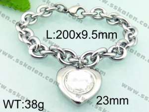 Stainless Steel Stone Bracelet - KB70406-Z