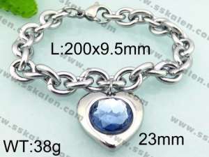 Stainless Steel Stone Bracelet - KB70408-Z