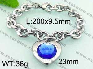Stainless Steel Stone Bracelet - KB70409-Z
