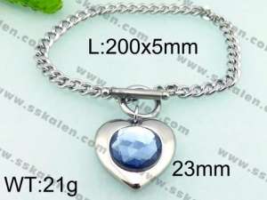 Stainless Steel Stone Bracelet - KB70423-Z