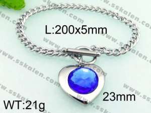 Stainless Steel Stone Bracelet - KB70425-Z