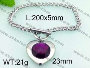 Stainless Steel Stone Bracelet - KB70426-Z