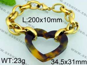 Stainless Steel Gold-plating Bracelet - KB70549-Z