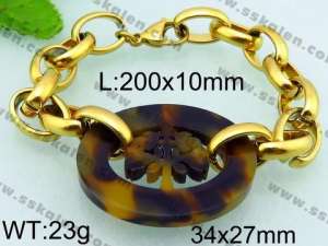 Stainless Steel Gold-plating Bracelet - KB70550-Z