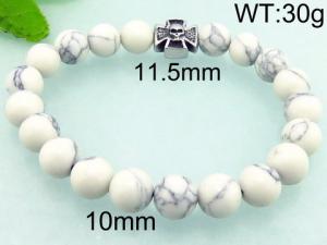 Stainless Steel Stone Bracelet - KB70687-BD