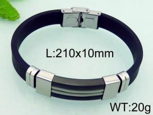 Stainless Steel Rubber Bracelet - KB70831-HB