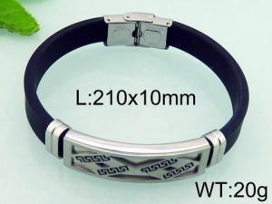 Stainless Steel Rubber Bracelet - KB70832-HB