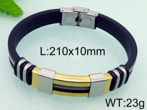 Stainless Steel Rubber Bracelet - KB70922-HB