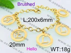 Stainless Steel Gold-plating Bracelet - KB71982-K