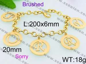 Stainless Steel Gold-plating Bracelet - KB71984-K