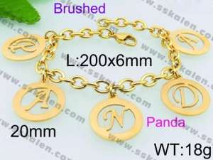 Stainless Steel Gold-plating Bracelet - KB71985-K