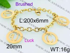 Stainless Steel Gold-plating Bracelet - KB71986-K
