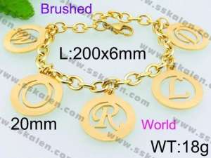 Stainless Steel Gold-plating Bracelet - KB71988-K