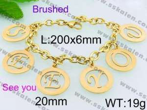 Stainless Steel Gold-plating Bracelet - KB71989-K