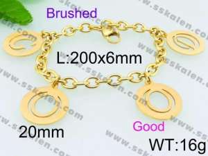 Stainless Steel Gold-plating Bracelet - KB71991-K
