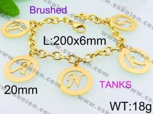 Stainless Steel Gold-plating Bracelet - KB71993-K