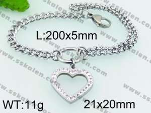 Stainless Steel Stone Bracelet - KB72710-Z