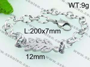 Stainless Steel Stone Bracelet - KB72715-Z