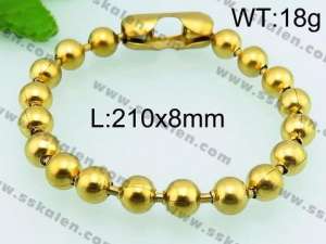 Stainless Steel Gold-plating Bracelet - KB72719-Z