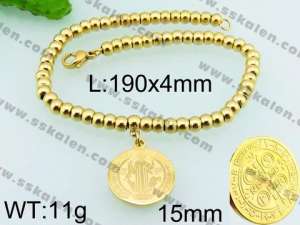 Stainless Steel Gold-plating Bracelet - KB72729-Z