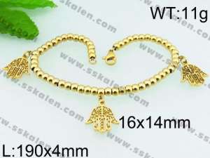 Stainless Steel Gold-plating Bracelet - KB72733-Z