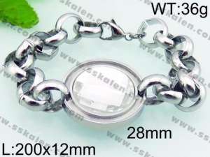 Stainless Steel Stone Bracelet - KB72765-Z