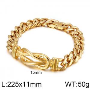 Stainless Steel Gold-plating Bracelet - KB73252-BD