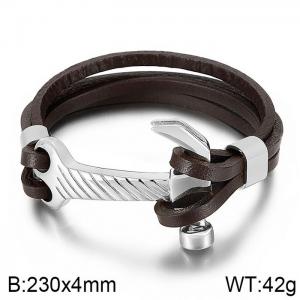 Leather Bracelet - KB73808-BD