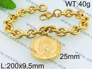 Stainless Steel Gold-plating Bracelet - KB73862-Z