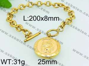 Stainless Steel Gold-plating Bracelet - KB73865-Z