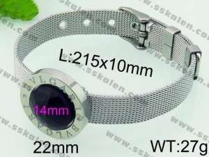 Stainless Steel Stone Bracelet - KB73904-Z