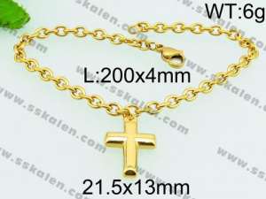 Stainless Steel Gold-plating Bracelet - KB74417-Z