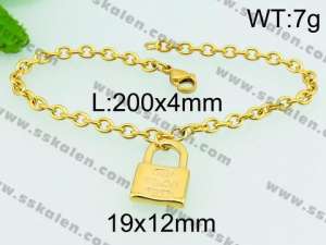 Stainless Steel Gold-plating Bracelet - KB74418-Z