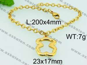 Stainless Steel Gold-plating Bracelet - KB74419-Z