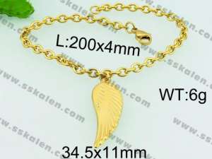 Stainless Steel Gold-plating Bracelet - KB74421-Z