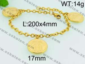 Stainless Steel Gold-plating Bracelet - KB74425-Z