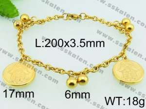 Stainless Steel Gold-plating Bracelet - KB74521-Z