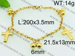 Stainless Steel Gold-plating Bracelet - KB74522-Z