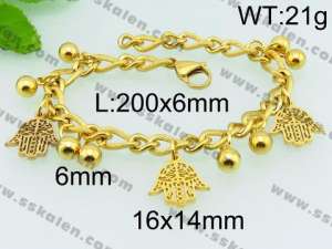 Stainless Steel Gold-plating Bracelet - KB74568-Z