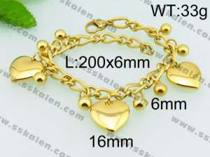 Stainless Steel Gold-plating Bracelet - KB74570-Z