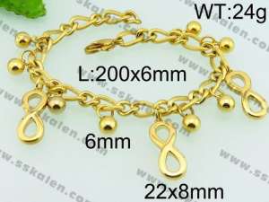 Stainless Steel Gold-plating Bracelet - KB74571-Z