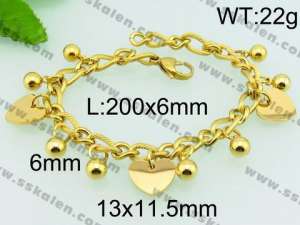 Stainless Steel Gold-plating Bracelet - KB74572-Z