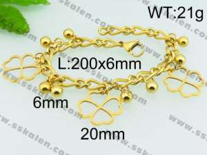 Stainless Steel Gold-plating Bracelet - KB74573-Z