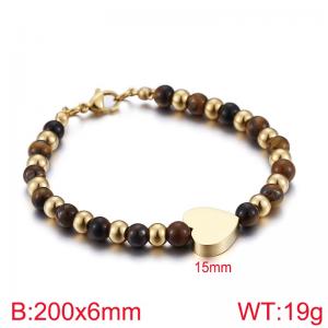 Stainless Steel Gold-plating Bracelet - KB74599-Z