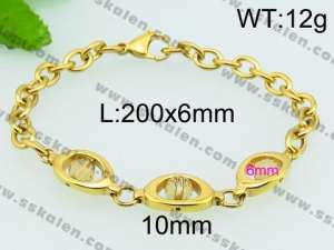 Stainless Steel Gold-plating Bracelet - KB74690-Z