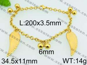 Stainless Steel Gold-plating Bracelet - KB74767-Z